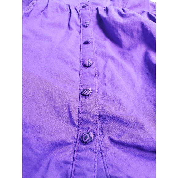 OP purple button down top with pockets - Picture 8 of 8